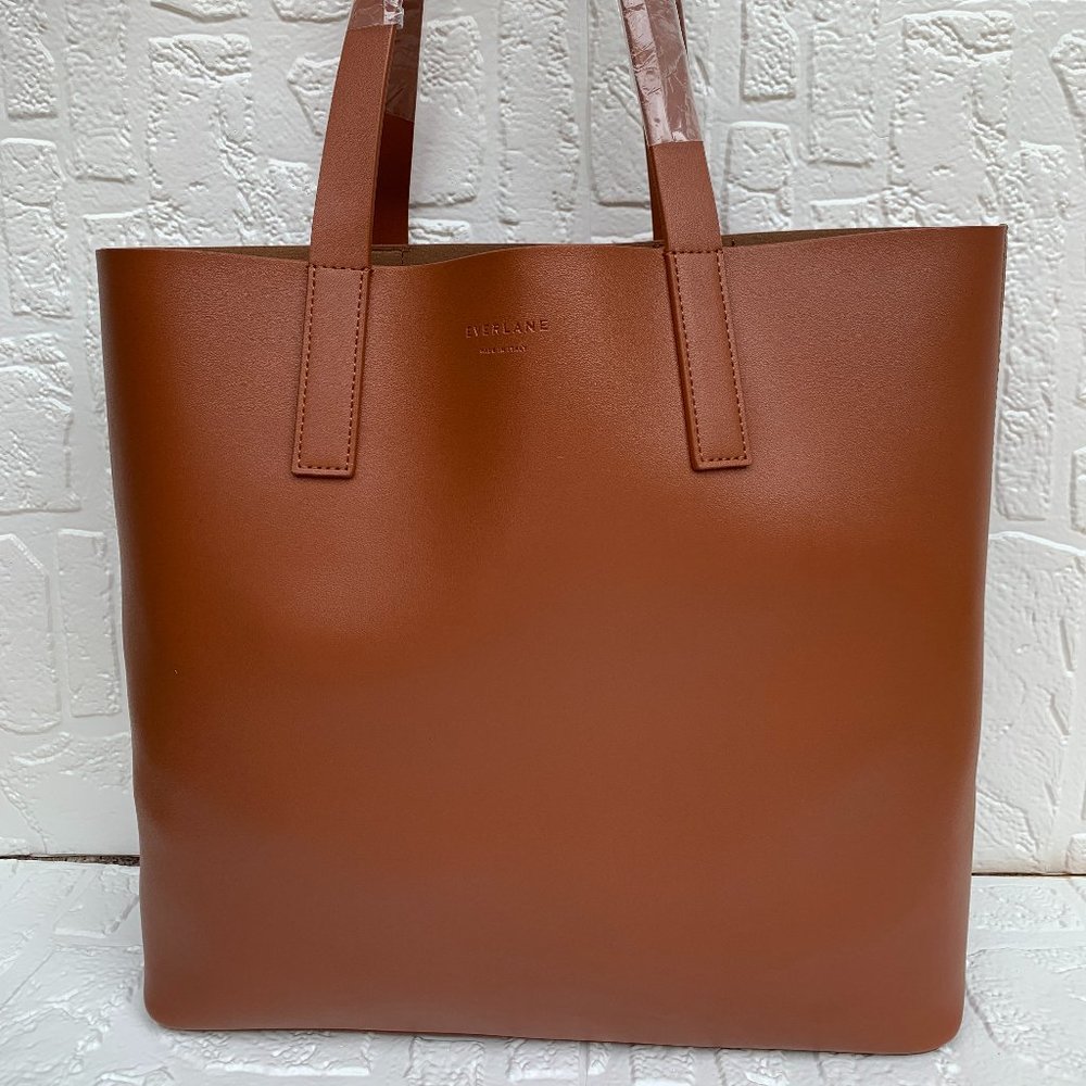 NEW Everlane The Day Market Tote Bag Cognac Brown